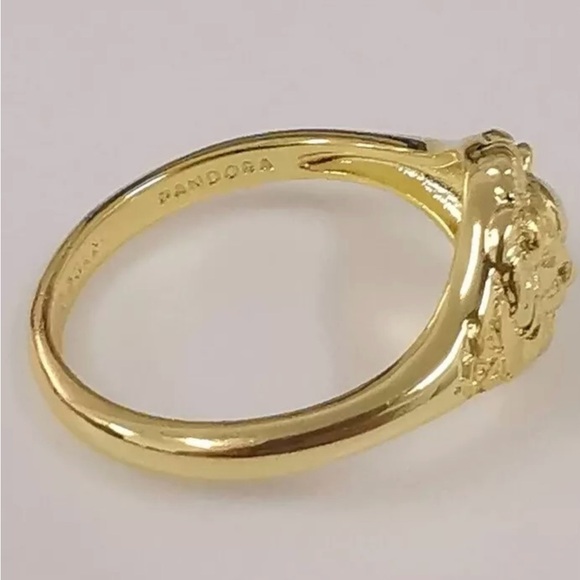 Pandora Game of Thrones Lannister Lion Gold-Plated Ring size 8 - Picture 3 of 3